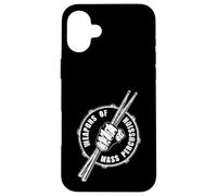 Carcasa para iPhone 16 Plus Armas de percusión masiva Bateristas Baquetas Puño Punch