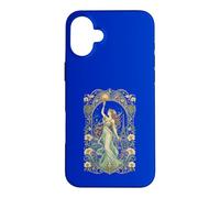 Carcasa para iPhone 16 Plus Art Nouveau París Diosa Floral Noche Cielo Arte