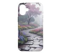 Carcasa para iPhone 16 Plus Arte de Camino Floral del jardín Secreto japonés