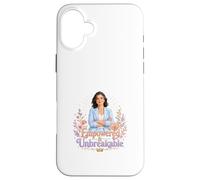 Carcasa para iPhone 16 Plus Arte Floral de Fuerza de Mujer irrompible empoderada