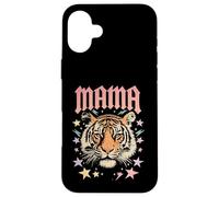 Carcasa para iPhone 16 Plus Arte gráfico de Mama Tiger Face Rebel Mom Wild Animal