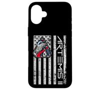 Carcasa para iPhone 16 Plus Artemis II Patch USA Bandera Retorno a la Luna Patriotica