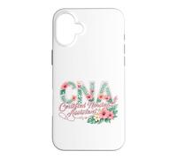Carcasa para iPhone 16 Plus Asistente de enfermería certificada por CNA Tropical Flowers Summer Girl