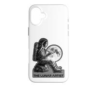 Carcasa para iPhone 16 Plus Astronauta Dibujo Luna Sketch Espacio Artista Gráfico