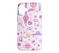 Carcasa para iPhone 16 Plus Astronauta Narval Mapache Unicornio UFO Ciencia ficción Nave Espacial Galaxia