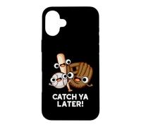 Carcasa para iPhone 16 Plus Atrapa ya más Tarde Divertido Juego de Palabras de béisbol