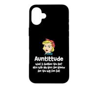 Carcasa para iPhone 16 Plus Auntitude What Is Auntitude You Ask? Funny Aunt Niece Nephew