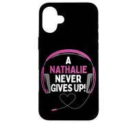 Carcasa para iPhone 16 Plus Auriculares con Cita para Juegos A Nathalie Never Give Up