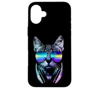 Carcasa para iPhone 16 Plus Auriculares DJ Cat