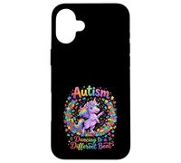 Carcasa para iPhone 16 Plus Autismo Unicornio Bailando a una Conciencia de Ritmo Diferente