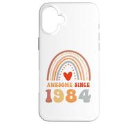 Carcasa para iPhone 16 Plus Awesome Since 1984 42nd Birthday Boho Rainbow 42 Years Old