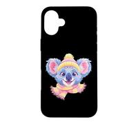 Carcasa para iPhone 16 Plus Azul Giraffe Retrato Animal Lover Graphic Gafas Rosa