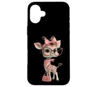 Carcasa para iPhone 16 Plus Baby Giraffe Kawaii Personaje Safari Animal Pastel Gráfico