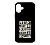 Carcasa para iPhone 16 Plus Bach Mozart Beethoven Chopin Wagner Iconos Clásicos