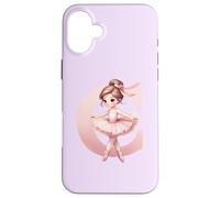 Carcasa para iPhone 16 Plus Bailarina Girl Dancing Name First Letter C Girly Tutu Ballet