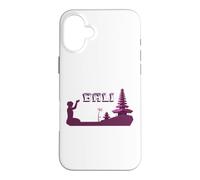 Carcasa para iPhone 16 Plus Bali Templo Palmeras Indonesia Hinduismo Java Ubud Recuerdo