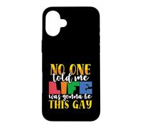Carcasa para iPhone 16 Plus Bandera arcoíris Nadie me Dijo la Vida Este Orgullo Gay LGBTQ