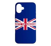Carcasa para iPhone 16 Plus Bandera británica de Reino Unido Union Jack Unite The Kingdom