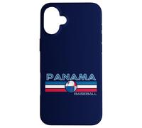 Carcasa para iPhone 16 Plus Bandera de béisbol de Panamá América Central Patrimonio panameño