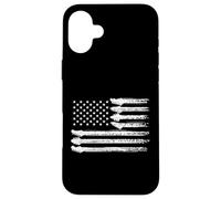 Carcasa para iPhone 16 Plus Bandera de Estados Unidos de Guitarras eléctricas, músico rockero Americano