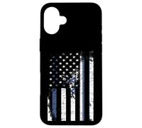 Carcasa para iPhone 16 Plus Bandera de Israel Envejecido, Encima, Bandera Americana