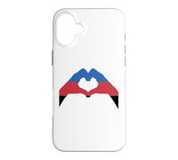 Carcasa para iPhone 16 Plus Bandera de poliamor Amor corazón Signo poliamoroso