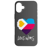 Carcasa para iPhone 16 Plus Bandera de poliamor Amor GANA poliamoroso