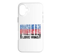 Carcasa para iPhone 16 Plus Bandera de poliamor Amor GANA poliamoroso Vintage