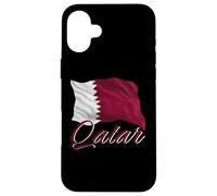 Carcasa para iPhone 16 Plus Bandera de Qatar patriótica Envejecida para Hombres, Mujeres y niños, qatarí