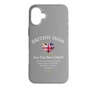 Carcasa para iPhone 16 Plus Bandera de Reino Unido para el Día del Padre