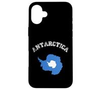 Carcasa para iPhone 16 Plus Bandera desgastada del país Orgullo de la Antártida