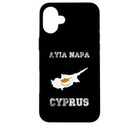 Carcasa para iPhone 16 Plus Bandera Envejecida de Chipre Ayia Napa Pride