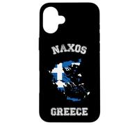 Carcasa para iPhone 16 Plus Bandera Envejecida de Grecia Orgullo de Naxos