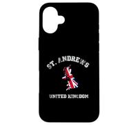 Carcasa para iPhone 16 Plus Bandera Envejecida del Reino Unido, Orgullo de San Andrés