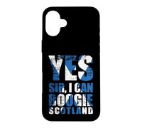 Carcasa para iPhone 16 Plus Bandera Escocesa Retro de Escocia Yes Sir I Can Boogie