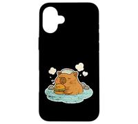 Carcasa para iPhone 16 Plus Baño Relajado Capybara Burger Onsen