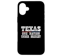 Carcasa para iPhone 16 Plus Barbacoa Texas One Nation Under Brisket - Divertida Barbacoa de Texas