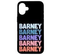 Carcasa para iPhone 16 Plus Barney Funny Modern Repetitive Text Design First Name Barney