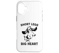 Carcasa para iPhone 16 Plus Basset Hound Short Legs Big Heart