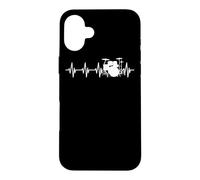 Carcasa para iPhone 16 Plus Batería de batería Heartbeat Rhythm Music Lover