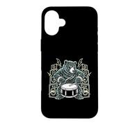 Carcasa para iPhone 16 Plus Batería percusionista Rock Drummer Bear