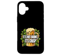 Carcasa para iPhone 16 Plus BBQ Grilling Beer Lover It's Not Burnt It's Crisp Joke
