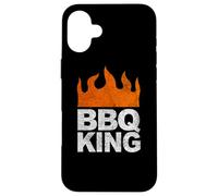 Carcasa para iPhone 16 Plus BBQ King Barbacoa Parrilla Ahumado Patio Trasero Cocina Patio Trasero