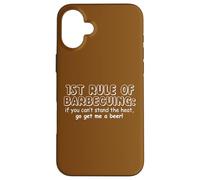 Carcasa para iPhone 16 Plus BBQ Rule Funny Barbacoa Amante Cita Verano