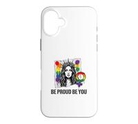 Carcasa para iPhone 16 Plus Be Proud and Be You Rainbow LGBTQ Pride Feminista