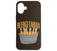 Carcasa para iPhone 16 Plus Beber Party Beergetarin Pun Drink Brew Alcohol Craft-Beer