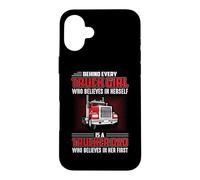 Carcasa para iPhone 16 Plus Behind Every Truck Girl Is A Trucker Dad Funny Trucking