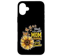 Carcasa para iPhone 16 Plus Bendecidos de ser llamados Mamá y Abuela Sunflower Día de la Madre