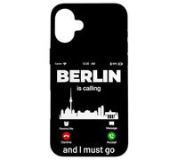Carcasa para iPhone 16 Plus Berlin Is Calling & I Must Go Illustration Graphic Designs