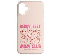 Carcasa para iPhone 16 Plus Berry Best Mom Club Mother's Day Cute Vintage Strawberry